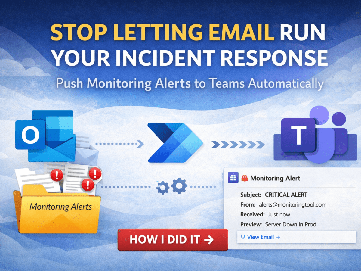 How I Route Monitoring Emails to Microsoft Teams Using Power Automate (Outlook V3)